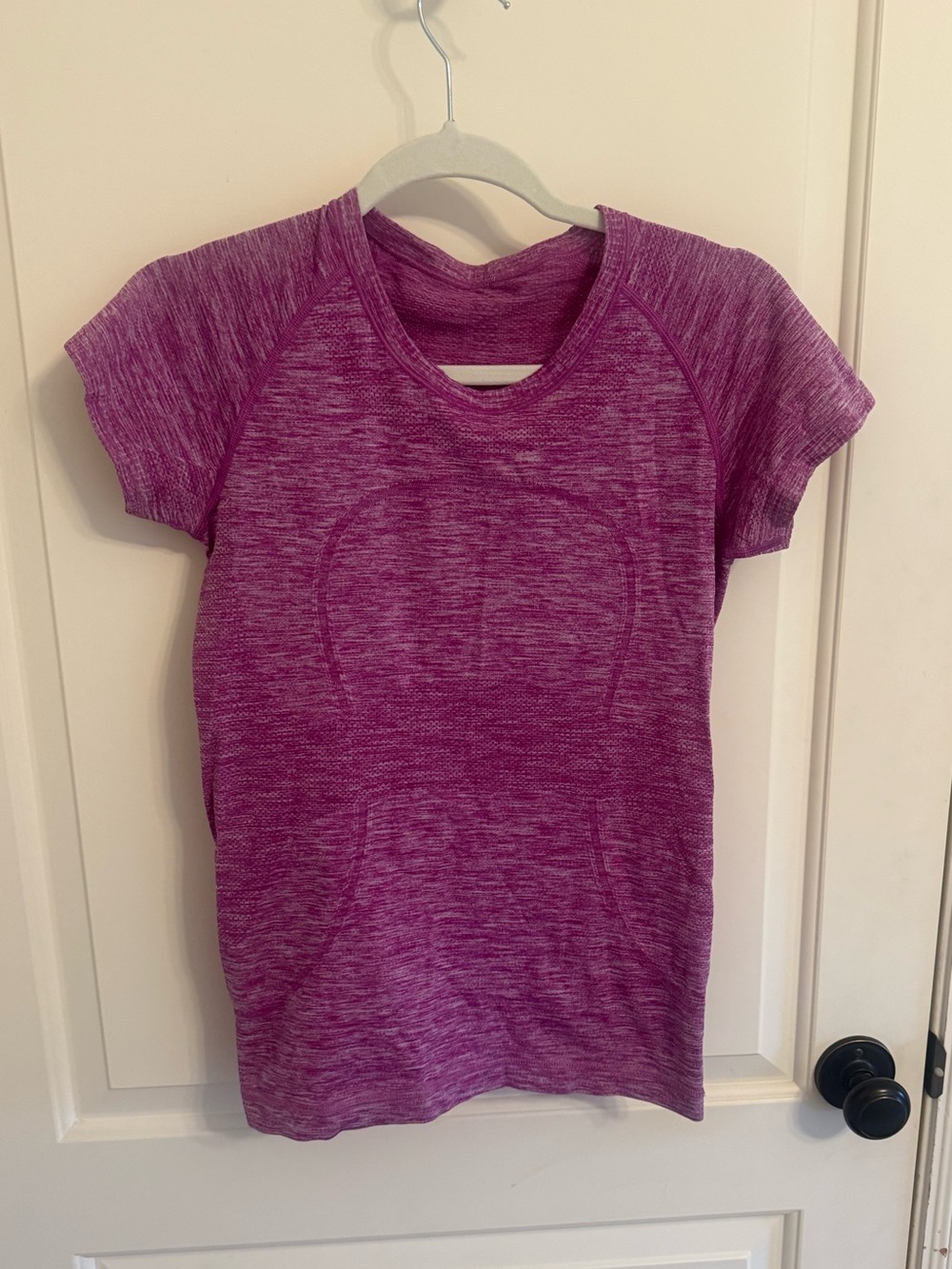 Women's Lululemon Swiftly Short Sleeve - Heathered Magenta